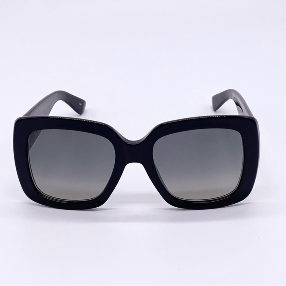 New Authentic GUCCI Gradient Grey Square Ladies Sunglasses GG0141SN 001 53 - Picture 4 of 11